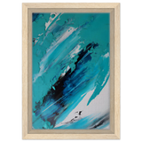 Tides of Serenity | Contemporary Abstract seascape Wall art print - Framed Canvas - 20x30 cm / 8x12″ - Wood frame