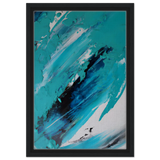 Tides of Serenity | Contemporary Abstract seascape Wall art print - Framed Canvas - 30x45 cm / 12x18″ - Black frame