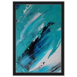 Tides of Serenity | Contemporary Abstract seascape Wall art print - Framed Canvas - 40x60 cm / 16x24″ - Black frame