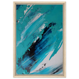Tides of Serenity | Contemporary Abstract seascape Wall art print - Framed Canvas - 40x60 cm / 16x24″ - Wood frame