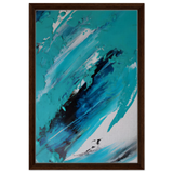 Tides of Serenity | Contemporary Abstract seascape Wall art print - Framed Canvas - 40x60 cm / 16x24″ - Dark wood frame