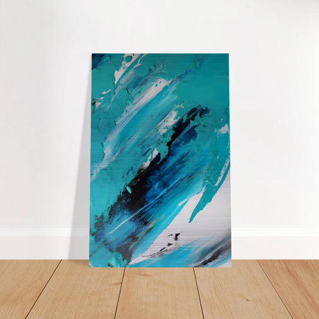 Tides of Serenity | Contemporary Abstract seascape Wall art print - Brushed Aluminum Print - 30x45 cm / 12x18″ - 
