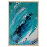 Tides of Serenity | Contemporary Abstract seascape Wall art print - Framed Canvas - 50x75 cm / 20x30″ - Wood frame
