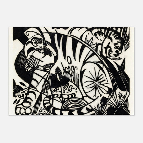 Tiger by Franz Marc - Aluminum Print - 70x100 cm / 28x40″ - 