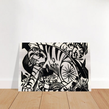 Tiger by Franz Marc - Brushed Aluminum Print - 30x45 cm / 12x18″ - 