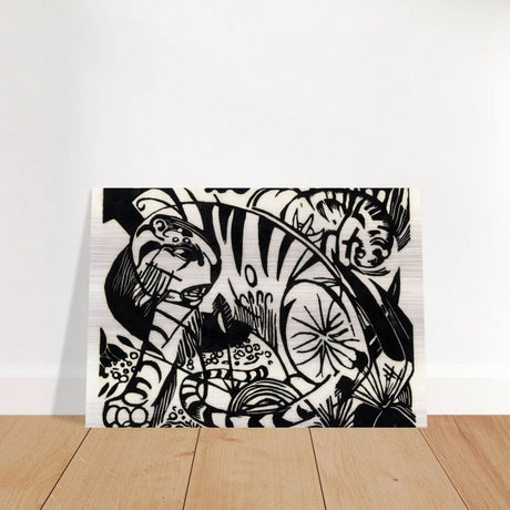 Tiger by Franz Marc - Brushed Aluminum Print - 70x100 cm / 28x40″ - 