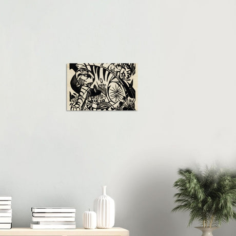 Tiger by Franz Marc - Wood Prints - 30x45 cm / 12x18″ - 10 mm