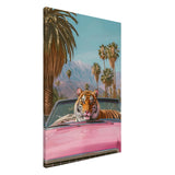 Tiger’s Ride: A Tropical Adventure | Pop Art Surrealism - Canvas - 60x90 cm / 24x36″ - 