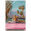Tiger’s Ride: A Tropical Adventure | Pop Art Surrealism - Acrylic Print - 30x45 cm / 12x18″ - 