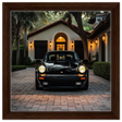 Timeless Elegance – The Classic Porsche Wall Art Print - Framed Canvas - 30x30 cm / 12x12″ - Dark wood frame