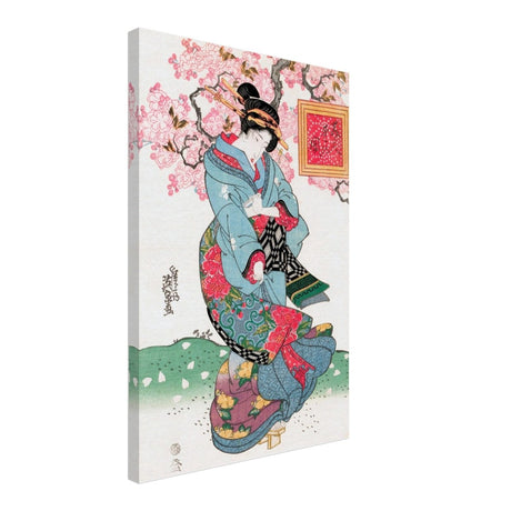 Timeless Kimono Beauty | Geisha - Inspired Fine Art | Japanese Heritage wall art print - Canvas - 40x60 cm / 16x24″ - 