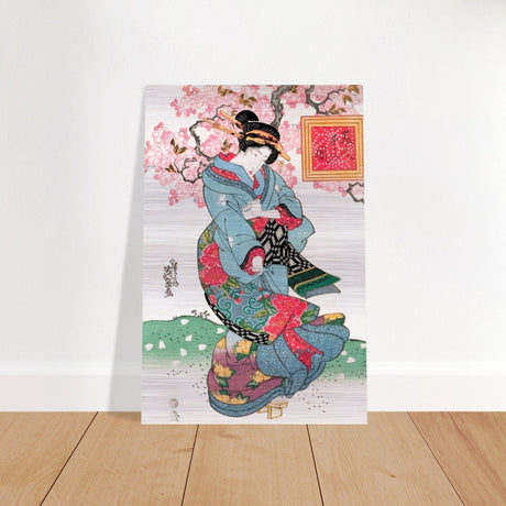 Timeless Kimono Beauty | Geisha - Inspired Fine Art | Japanese Heritage wall art print - Brushed Aluminum Print - 30x45 cm / 12x18″ - 