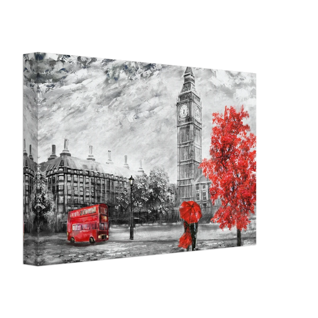 Timeless London | Red Accents in a Monochrome World | Wall Art Print - Acrylic Print - 30x45 cm / 12x18″ - 