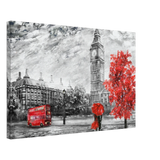 Timeless London | Red Accents in a Monochrome World | Wall Art Print - Acrylic Print - 30x45 cm / 12x18″ - 