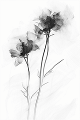Timeless Trio: Black & White Minimalism - Canvas - 30X45 CM / 12X18″ - 