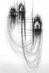 Timeless Trio: Black & White Minimalism - Canvas - 30X45 CM / 12X18″ - 