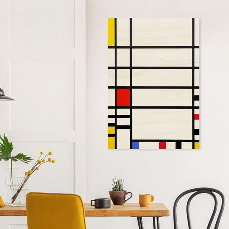 Trafalgar Square by Piet Mondrian Modern Art - Wood Prints - 70x100 cm / 28x40″ - 20 mm