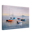 Tranquil Harbour – Sailing Boats at Rest Nautical Wall Art Print - Canvas - 30x45 cm / 12x18″ - 