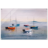 Tranquil Harbour – Sailing Boats at Rest Nautical Wall Art Print - Acrylic Print - 60x90 cm / 24x36″ - 