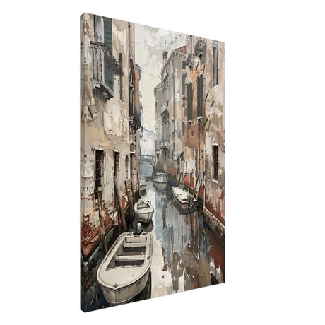 Tranquil Venice: Reflections of a Hidden Canal | Modern wall art print - Canvas - 60x90 cm / 24x36″ - 