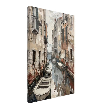 Tranquil Venice: Reflections of a Hidden Canal | Modern wall art print - Canvas - 40x60 cm / 16x24″ - 