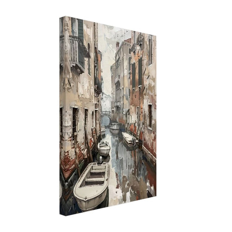 Tranquil Venice: Reflections of a Hidden Canal | Modern wall art print - Canvas - 30x45 cm / 12x18″ - 