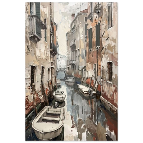 Tranquil Venice: Reflections of a Hidden Canal | Modern wall art print - Aluminum Print - 40x60 cm / 16x24″ - 