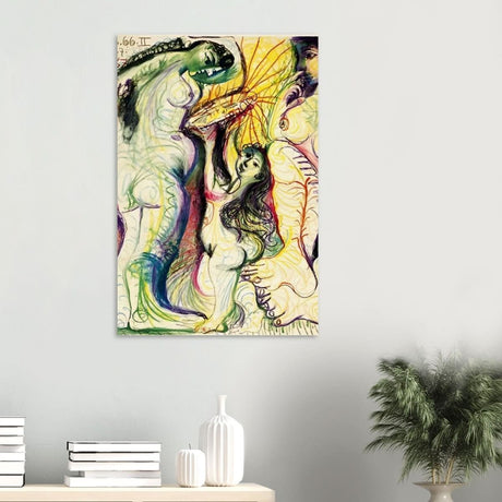 Trois nus à la toilette by Pablo Picasso 1981 - Wood Prints - 60x90 cm / 24x36″ - 20 mm
