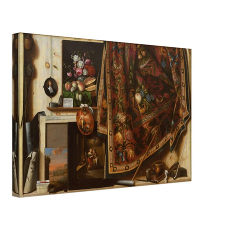 Trompe l'oeil. A Cabinet in the Artist's Studio by Cornelis Norbertus Gysbrechts | Vintage art wall art print - Canvas - 30x45 cm / 12x18″ - 