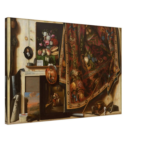 Trompe l'oeil. A Cabinet in the Artist's Studio by Cornelis Norbertus Gysbrechts | Vintage art wall art print - Canvas - 50x75 cm / 20x30″ - 