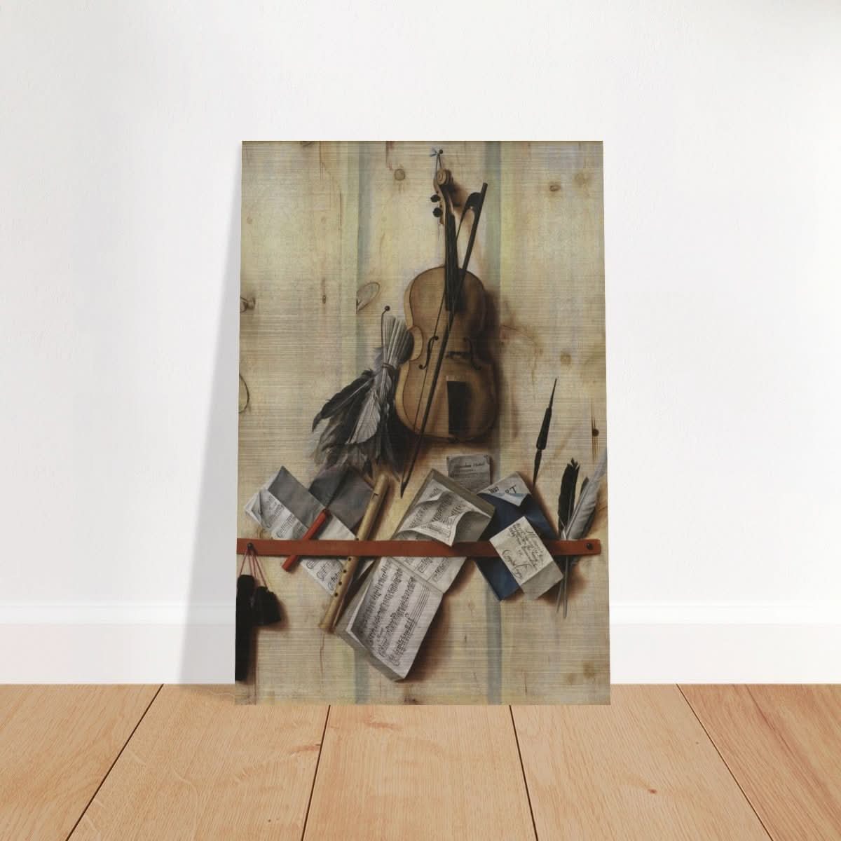 Trompe l'Oeil. by Cornelis Norbertus Gysbrechts | Vintage Wall art print - Brushed Aluminum Print - 40x60 cm / 16x24″ - 