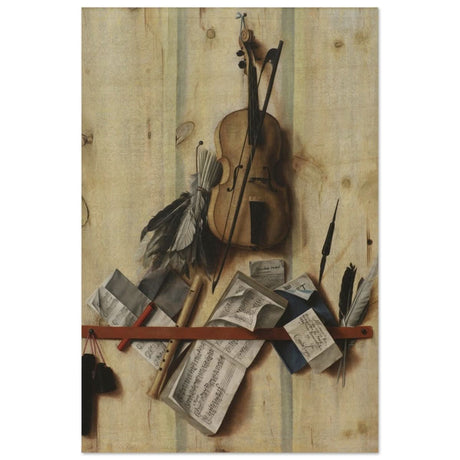 Trompe l'Oeil. by Cornelis Norbertus Gysbrechts | Vintage Wall art print - Wood Prints - 60x90 cm / 24x36″ - 