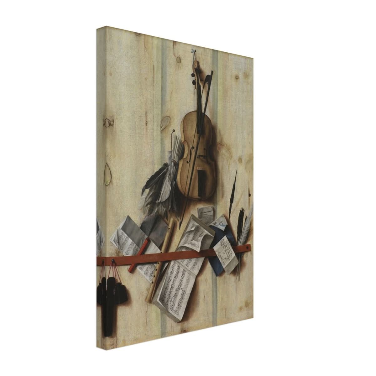 Trompe l'Oeil. by Cornelis Norbertus Gysbrechts | Vintage Wall art print - Canvas - 30x45 cm / 12x18″ - 
