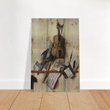 Trompe l'Oeil. by Cornelis Norbertus Gysbrechts | Vintage Wall art print - Brushed Aluminum Print - 60x90 cm / 24x36″ - 