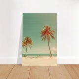 "Tropical Serenity" – A Coastal Escape | Palm Beach Wall art Print - 30x45 cm / 12x18″ - Wood Prints - 
