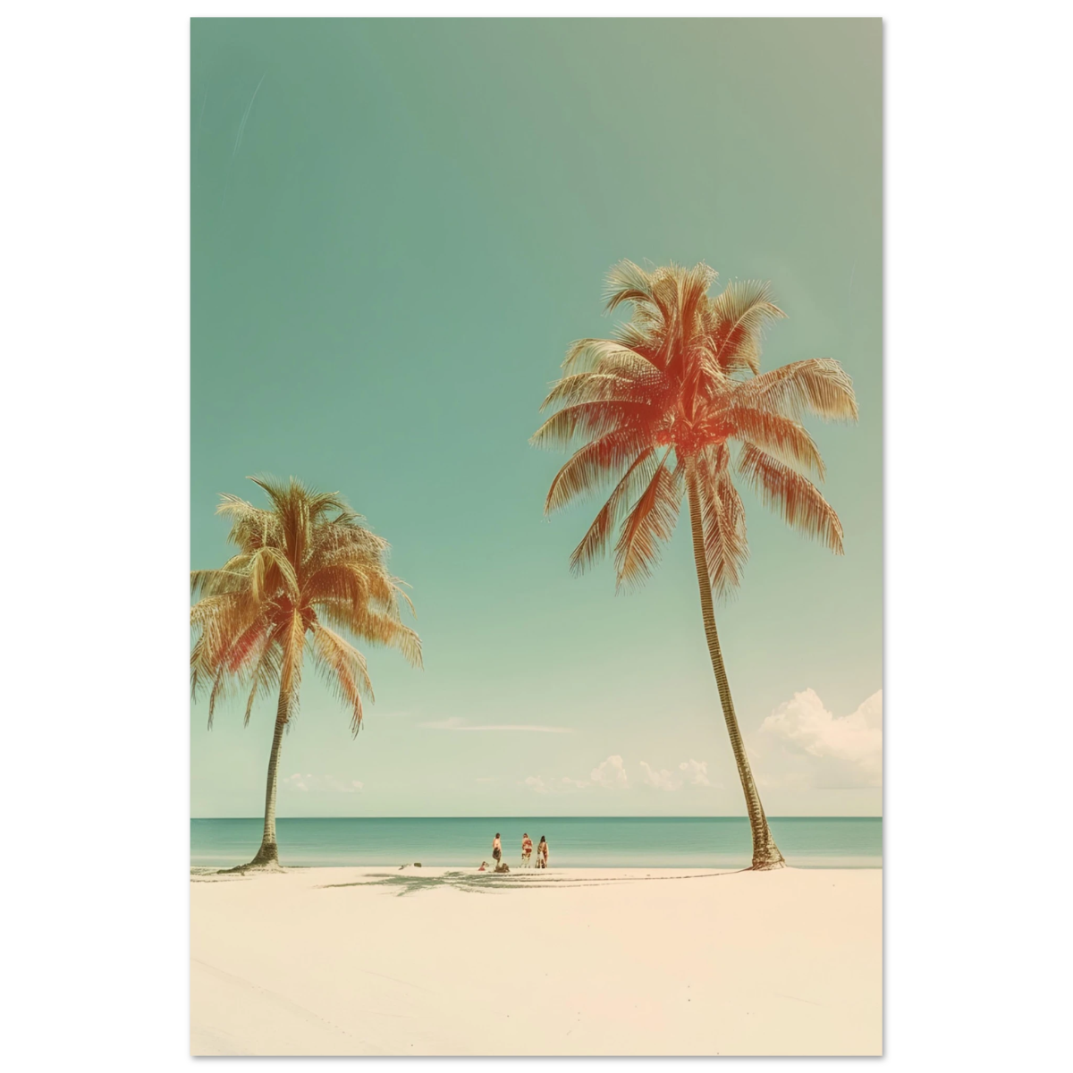 "Tropical Serenity" – A Coastal Escape | Palm Beach Wall art Print - 30x45 cm / 12x18″ - Aluminum Print - 