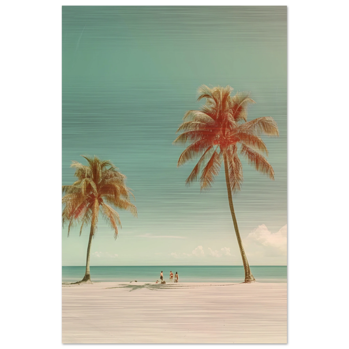"Tropical Serenity" – A Coastal Escape | Palm Beach Wall art Print - 60x90 cm / 24x36″ - Brushed Aluminum Print - 