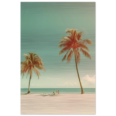 "Tropical Serenity" – A Coastal Escape | Palm Beach Wall art Print - 60x90 cm / 24x36″ - Brushed Aluminum Print - 