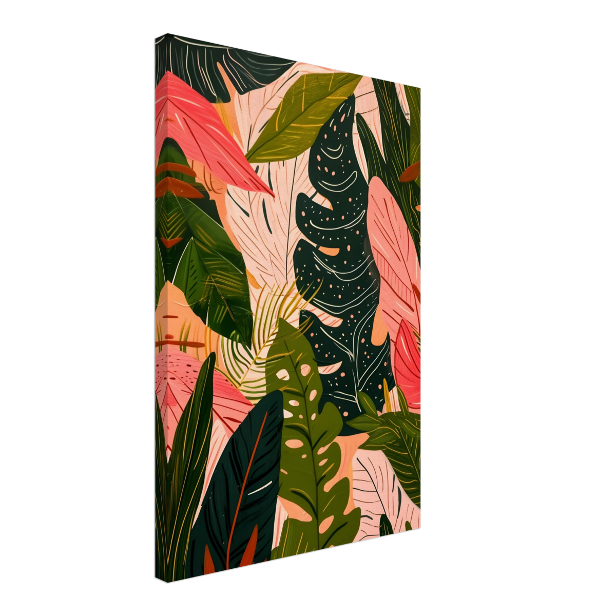 "Tropical Whispers" – A Lush Botanical Escape | Contemporary Botanical Art Wall art print - 40x60 cm / 16x24″ - Canvas - 
