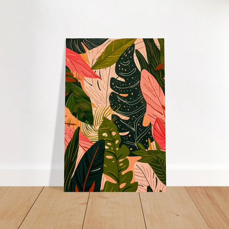 "Tropical Whispers" – A Lush Botanical Escape | Contemporary Botanical Art Wall art print - 30x45 cm / 12x18″ - Wood Prints - 