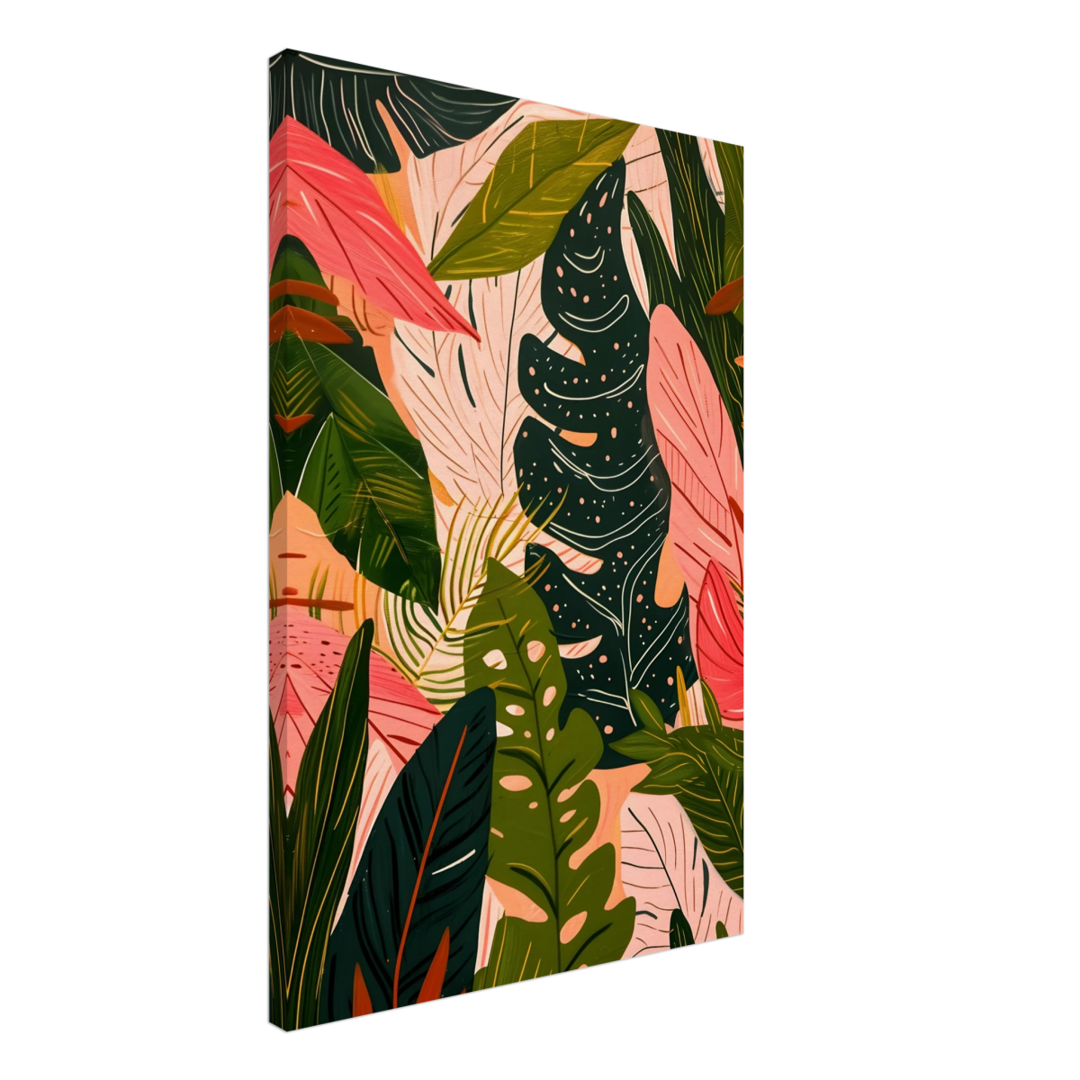 "Tropical Whispers" – A Lush Botanical Escape | Contemporary Botanical Art Wall art print - 50x75 cm / 20x30″ - Canvas - 