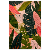 "Tropical Whispers" – A Lush Botanical Escape | Contemporary Botanical Art Wall art print - 60x90 cm / 24x36″ - Brushed Aluminum Print - 