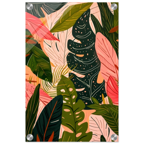 "Tropical Whispers" – A Lush Botanical Escape | Contemporary Botanical Art Wall art print - 30x45 cm / 12x18″ - Acrylic Print - 
