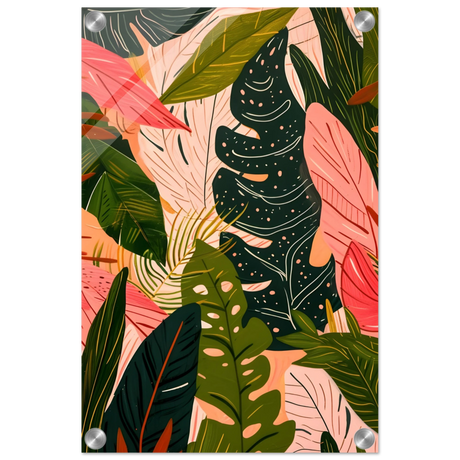 "Tropical Whispers" – A Lush Botanical Escape | Contemporary Botanical Art Wall art print - 30x45 cm / 12x18″ - Acrylic Print - 