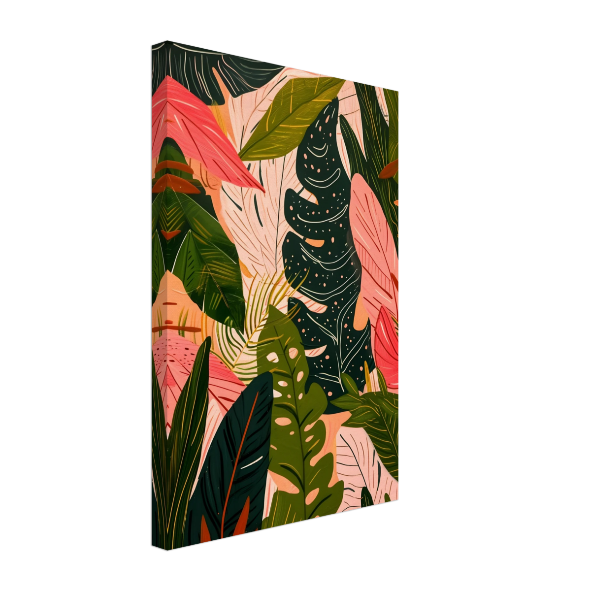 "Tropical Whispers" – A Lush Botanical Escape | Contemporary Botanical Art Wall art print - 30x45 cm / 12x18″ - Canvas - 