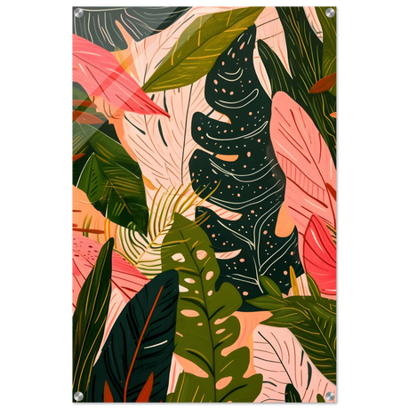 "Tropical Whispers" – A Lush Botanical Escape | Contemporary Botanical Art Wall art print - 60x90 cm / 24x36″ - Acrylic Print - 