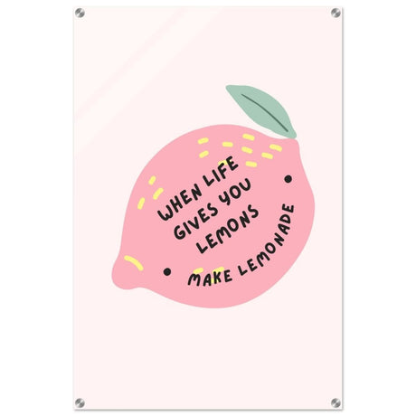 Turn Challenges into Strength: When Life Gives You Lemons | Wall art print - 60x90 cm / 24x36″ - Acrylic Print - 