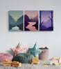 Twilight Peaks: A Mountain Trilogy | Bedroom Trio Set | Wall Art Print - Canvas - 30X45 CM / 12X18″ - 