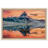 Twilight Serenity | Lanterns of Reflection | Photography and Natural Beauty Art Print - 40x60 cm / 16x24″ - Framed Canvas - Wood frame