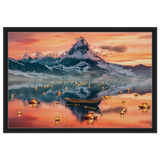 Twilight Serenity | Lanterns of Reflection | Photography and Natural Beauty Art Print - 50x75 cm / 20x30″ - Framed Canvas - Black frame